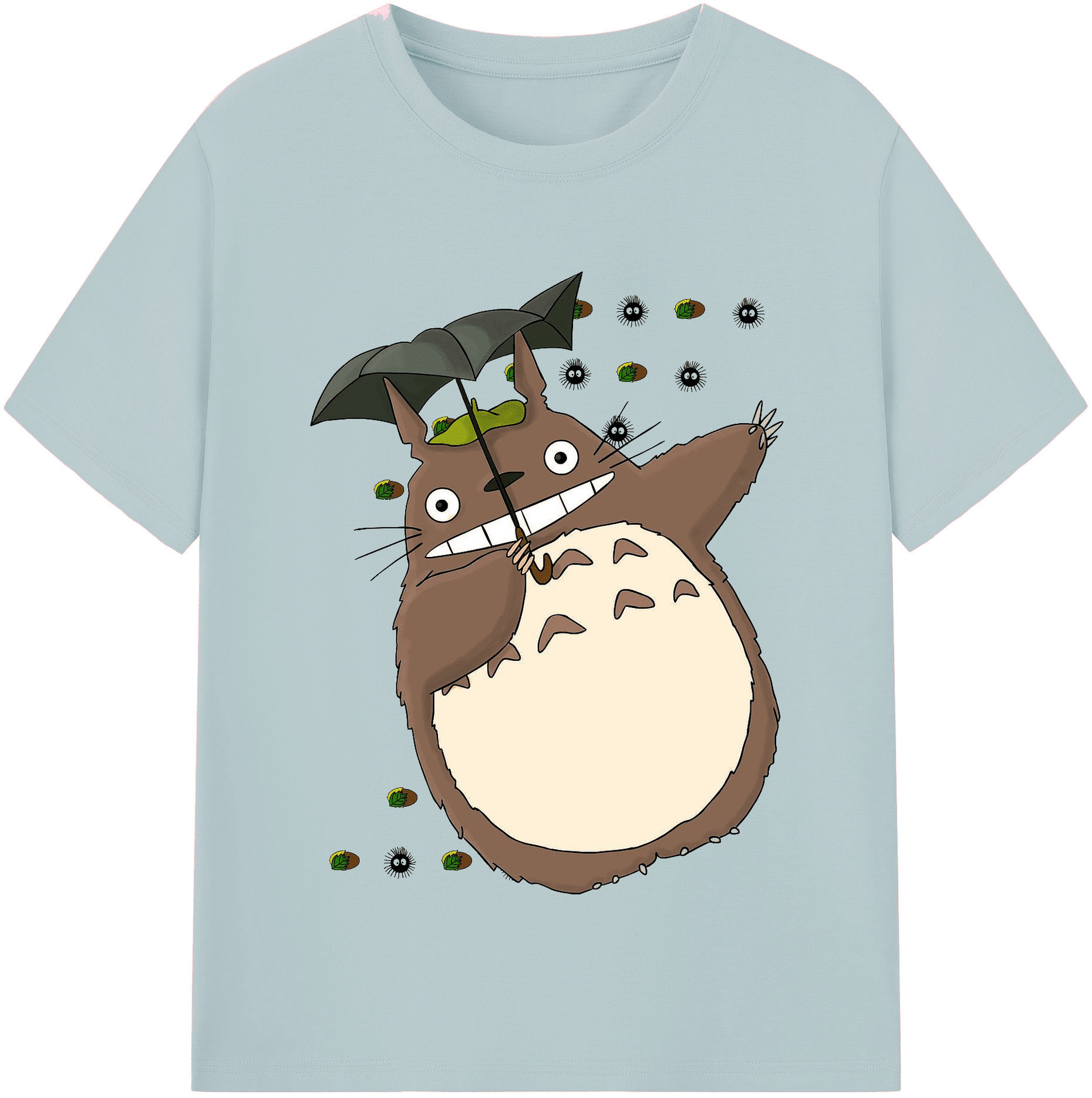 （画像用） となりのトトロ 草壁メイ 草壁サツキ My Neighbor Totoro Satsuki Kusakabe Mei Kusakabe 綿100％半袖Tシャツ（フロントプリント）